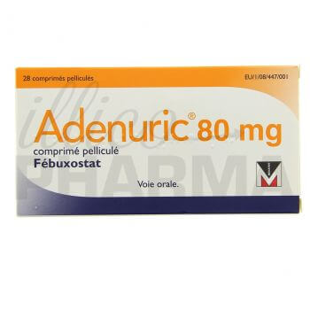 European Adenuric (febuxostat) 80mg packaging