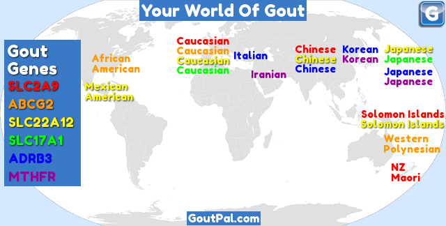 Gout Hereditary Map